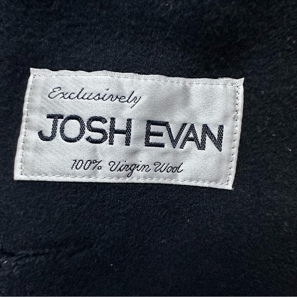 Josh Evan 100% virgin wool black pea coat Size 12 - Picture 9 of 11